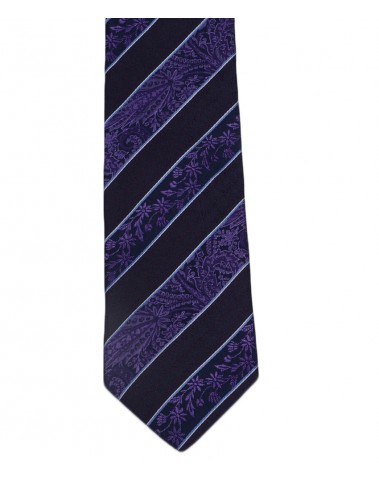 Woven Tie - Purple Stripe 