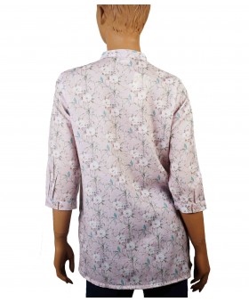 Casual Kurti - Baby pink floral