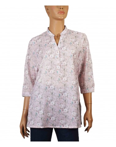 Casual Kurti - Baby pink floral