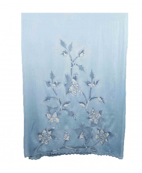 Pastel Blue Cutwork Stole