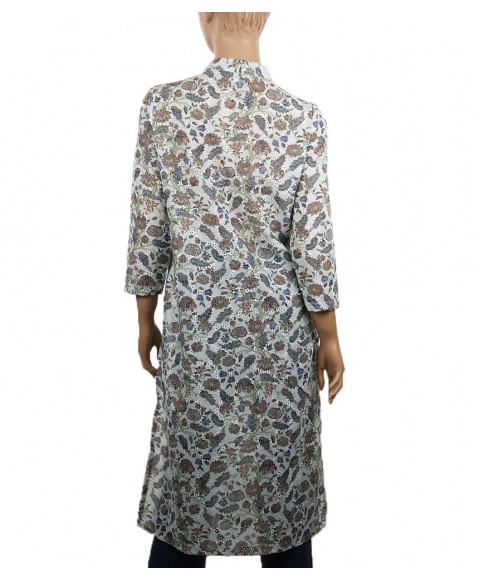 Tunic - Pista Green Chikan Work Print