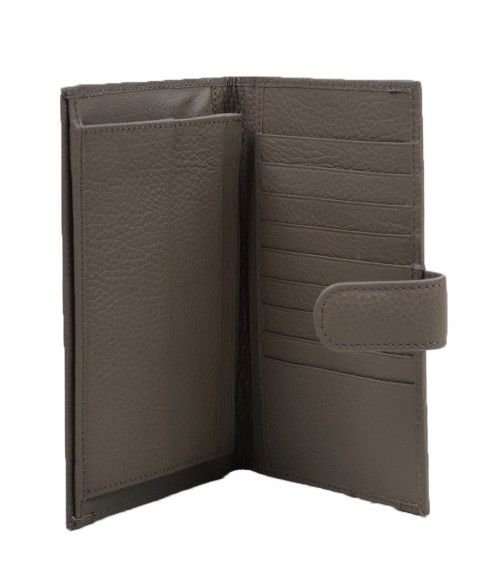 Passport Wallet - Grey Embroidered 