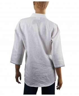 Embroidered Casual Shirt - White Embroidery
