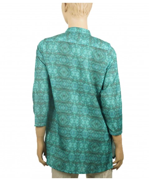 Casual Kurti - Green Embroidery