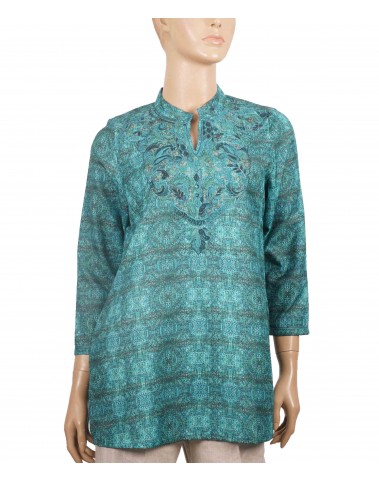 Casual Kurti - Green Embroidery