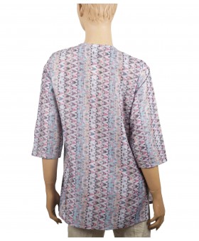 Casual Kurti - Grey Ikat