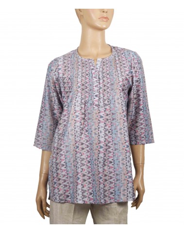 Casual Kurti - Grey Ikat