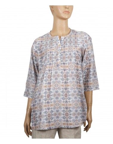 Casual Kurti - Beige Ikat