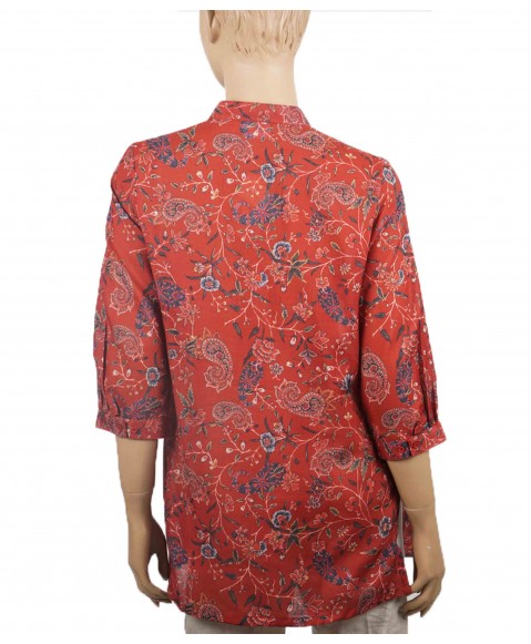 Casual Kurti - Pretty Red Paisley