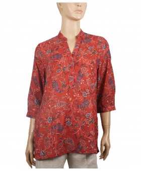 Casual Kurti - Pretty Red Paisley