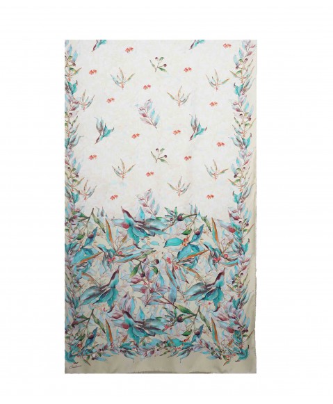 Crepe Silk Scarf - Tropical Trees 