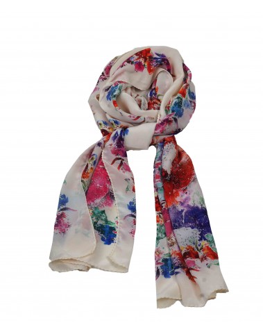 Crepe Silk Scarf - Holi Splash