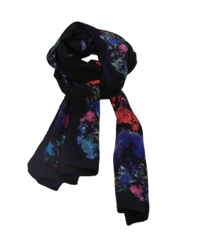 Crepe Silk Scarf - Colour Splash