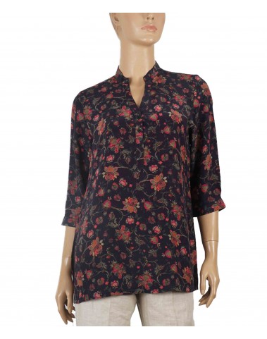 Short Silk Shirt - strawberry 
