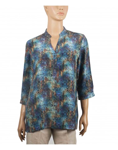 Short Silk Shirt - Abstract