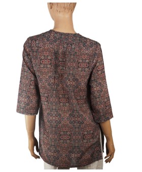 Casual Kurti - Deep Brown Full Pintuck 