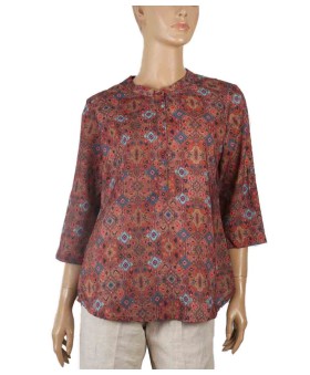 Casual Kurti - Brown Ikat