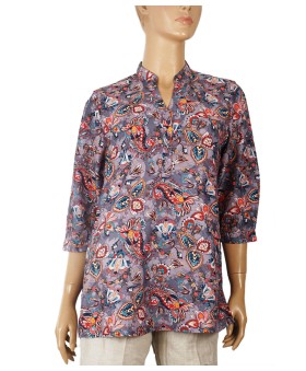 Casual Kurti - Paisley And Floral Print