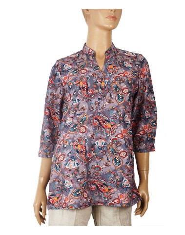 Casual Kurti - Paisley And Floral Print