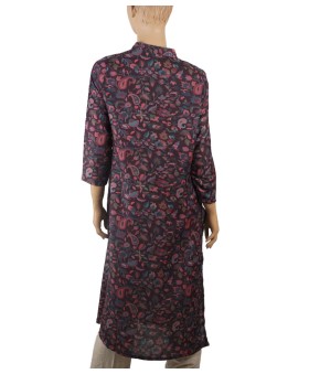 Tunic - Floral And Paisley On Brown Base