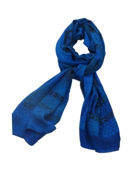 Crepe Silk Scarf - Big Floral Patch