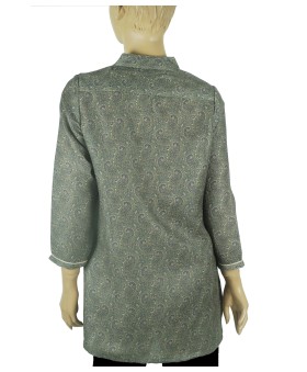 Casual Kurti - Green Embroidery