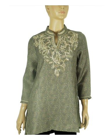 Casual Kurti - Green Embroidery