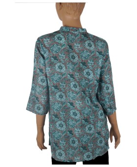 Casual Shirt - Aqua Green Floral