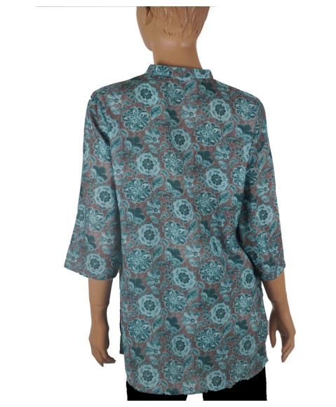 Casual Shirt - Aqua Green Floral