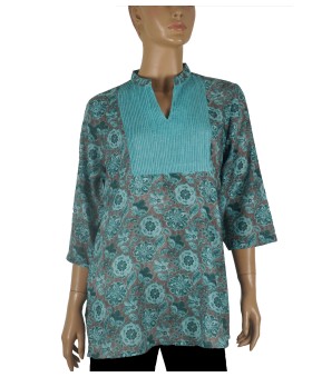 Casual Shirt - Aqua Green Floral
