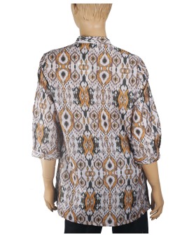 Casual Kurti - Yellow Ikat