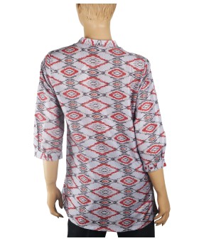 Casual Kurti - Red Ikat