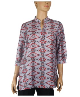 Casual Kurti - Red Ikat