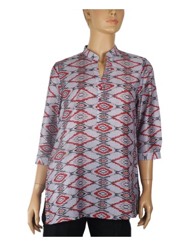 Casual Kurti - Red Ikat