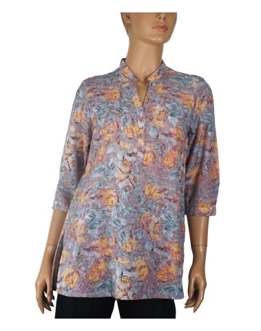 Casual Kurti - Orange Flowers