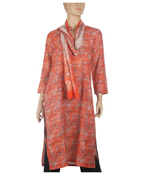 Tunic - Orange Paisley