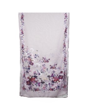 Cotton Scarves - Lilac Flowers