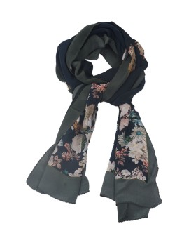 Crepe Silk Scarf - Flowers