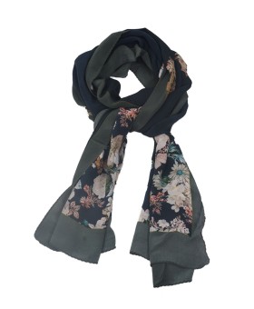 Crepe Silk Scarf - Flowers