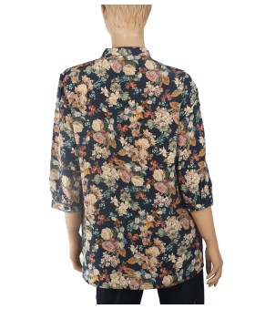 Short Silk Shirt - Flowers 