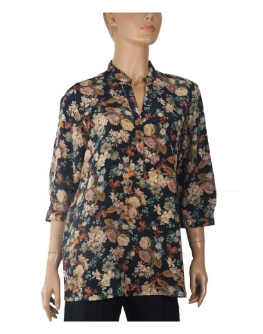 Short Silk Shirt - Flowers 