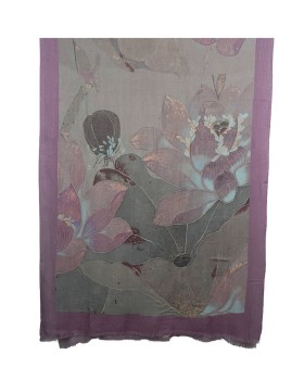 Mauve Floral Box Stole
