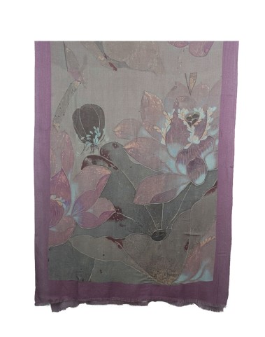 Mauve Floral Box Stole