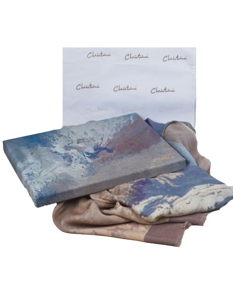Marble Print Box Stole