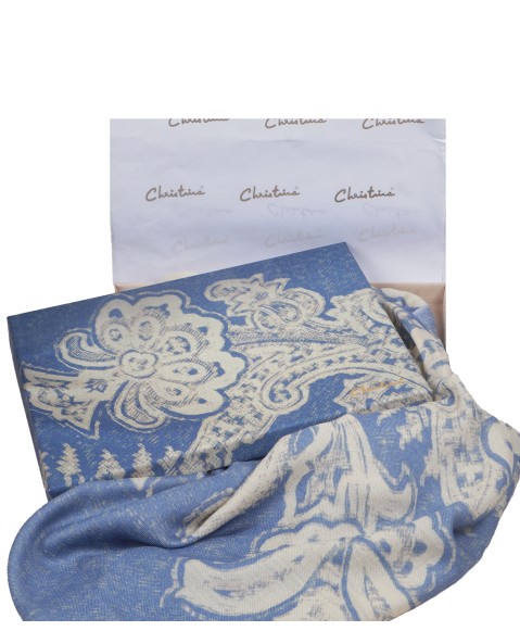 White Flowers Box Stole