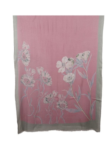 Pink Floral Box Stole