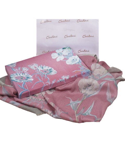 Pink Floral Box Stole