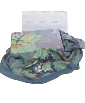 Denim Floral Box Stole