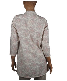 Casual Kurti - Pink And Green Embroidery