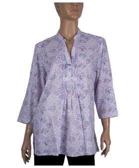 Casual Kurti - Lilac Potali Button